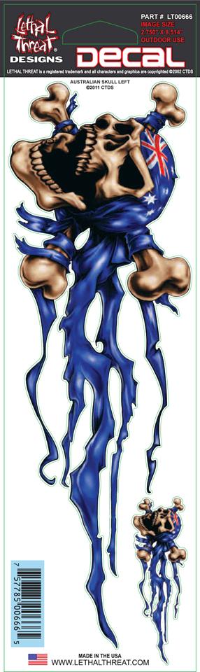 Australia Skull Left Decal