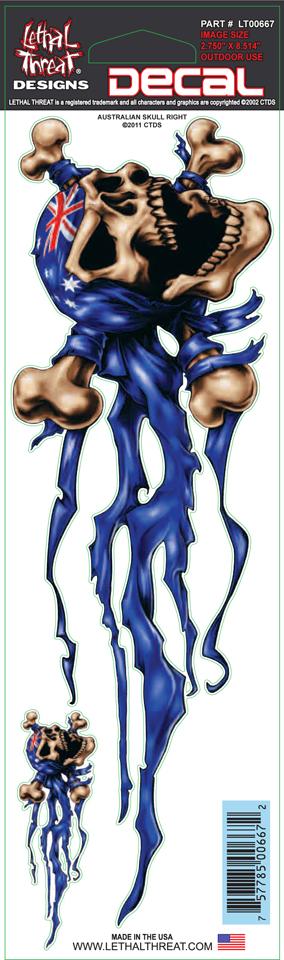 Australia Skull Right Decal