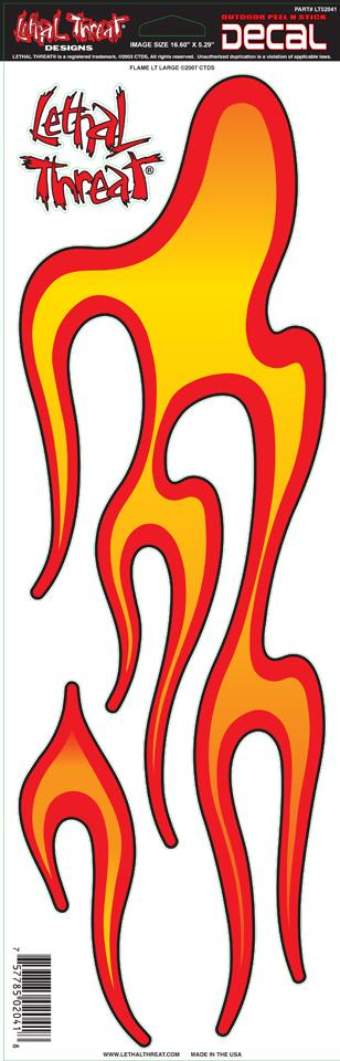 Flame Left Large Decal