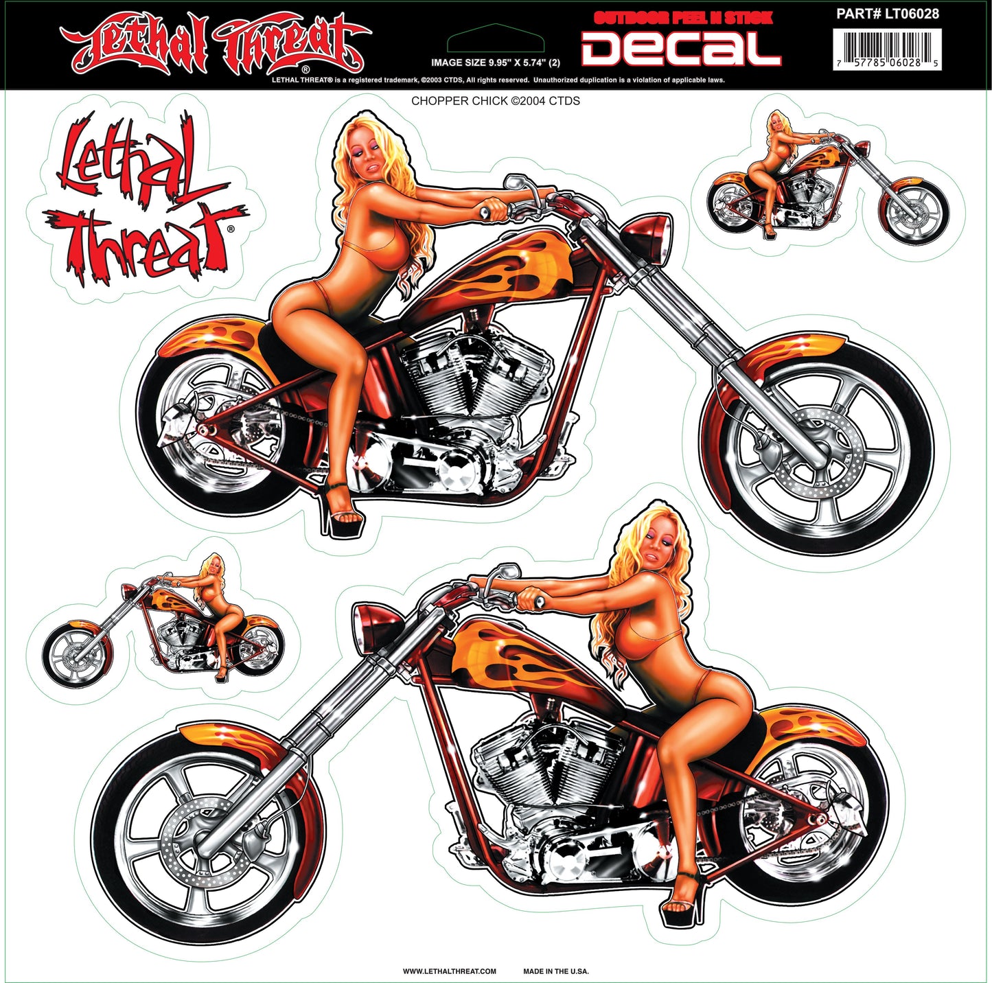 Chopper Chick Large Decal