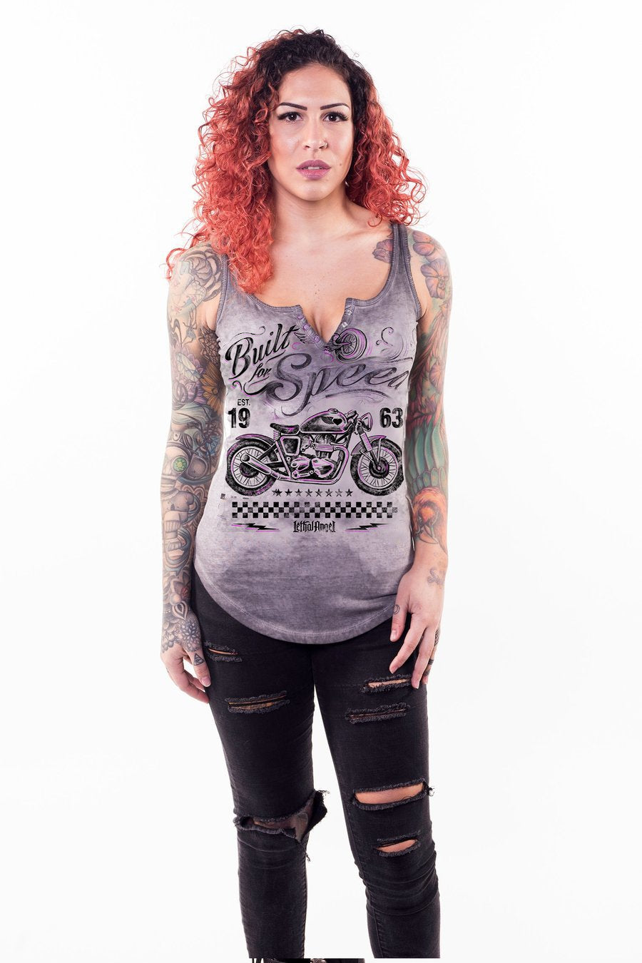 Built for Speed Motorcycle Snap Up Tank Top