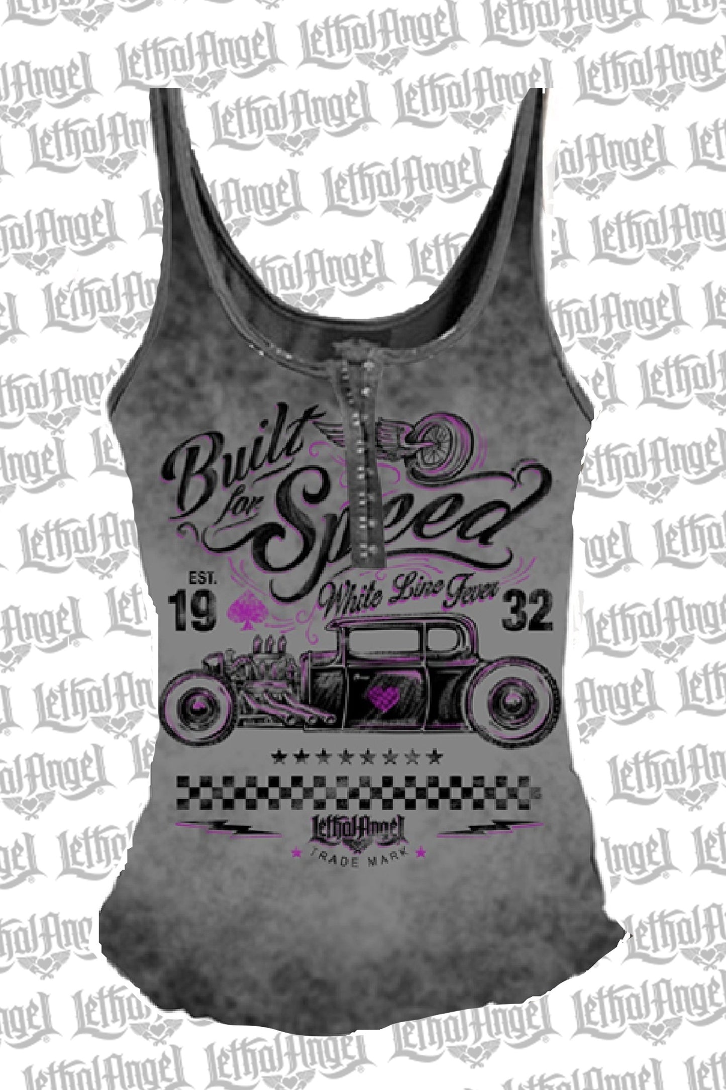 Built For Speed Hot Rod Snap Up Tank Top