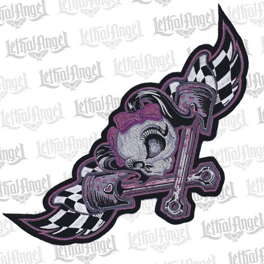 Girl Skull Race Flag