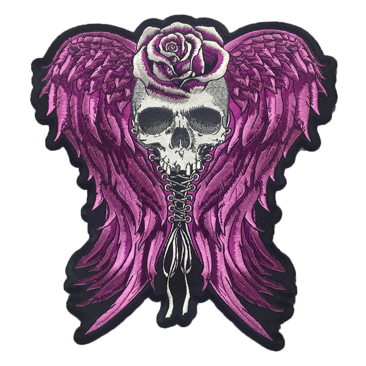 Corset Wing Skull Large Patch