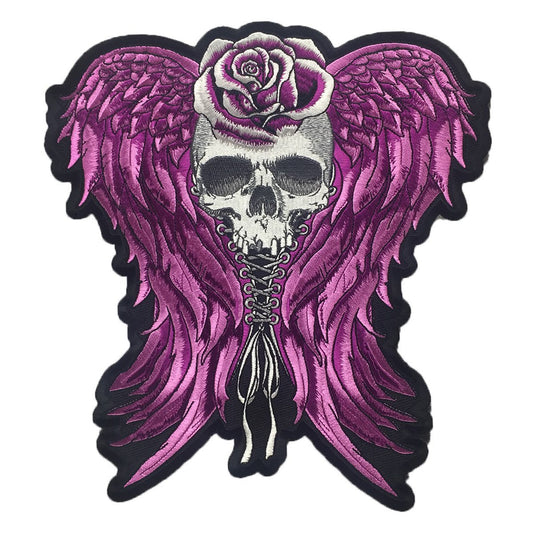 Corset Wing Skull Large Patch