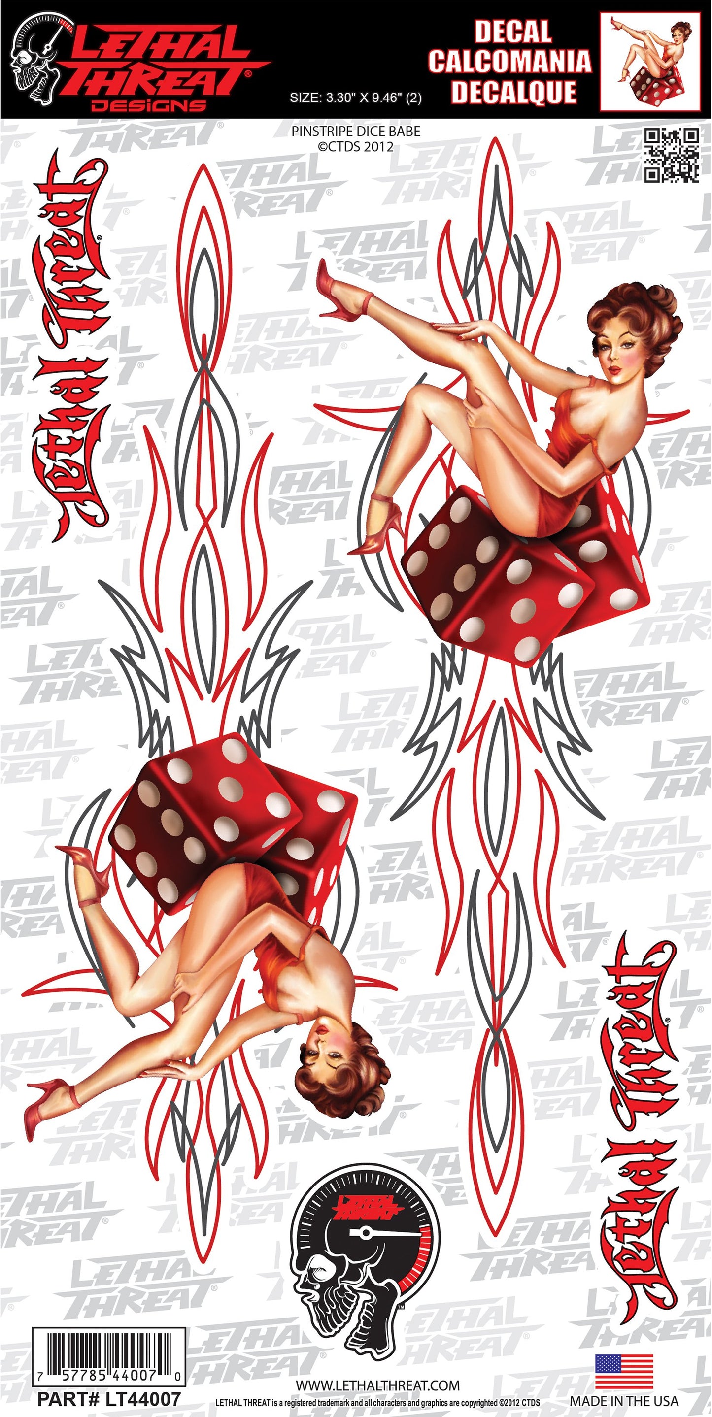 Pinstripe Dice Babe