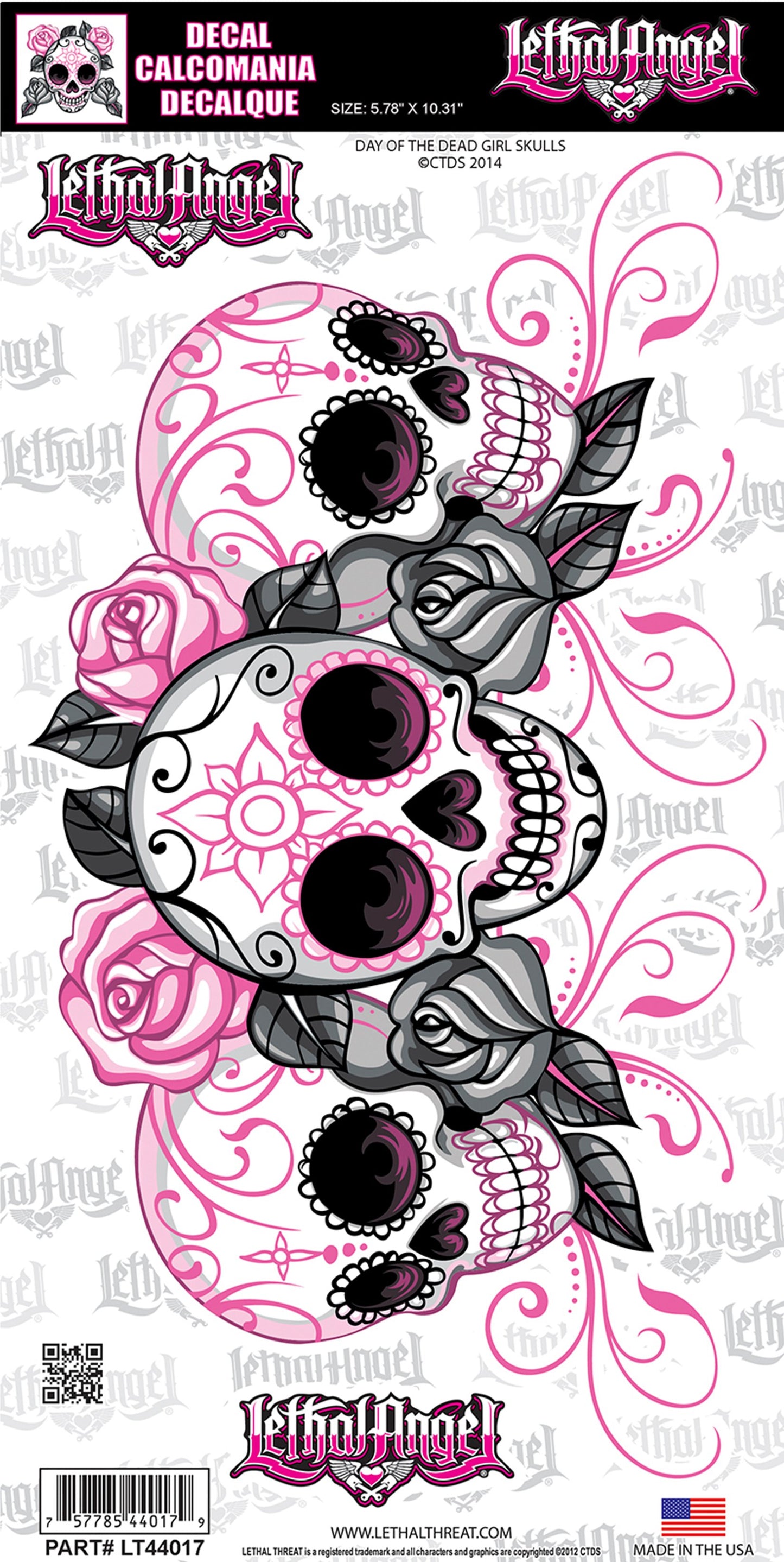 Day Of The Dead Girl Skulls Decal