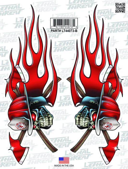 Fireman Skull Decal Set