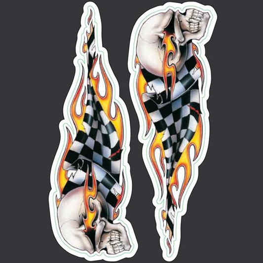 Checkered Skulls - Mini Decal