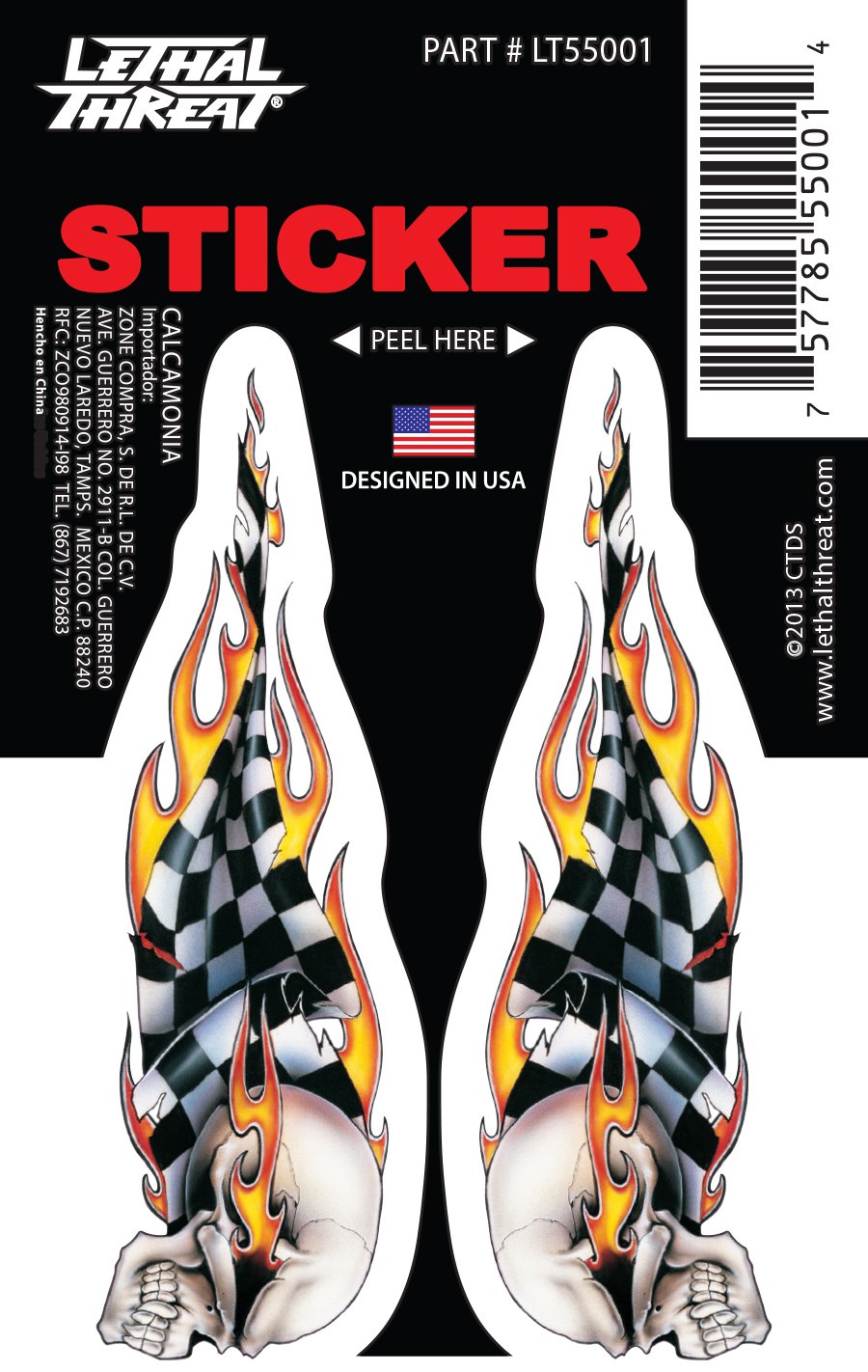 Checkered Skulls - Mini Decal