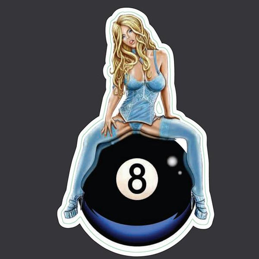 8-Ball Babe - Mini Decal
