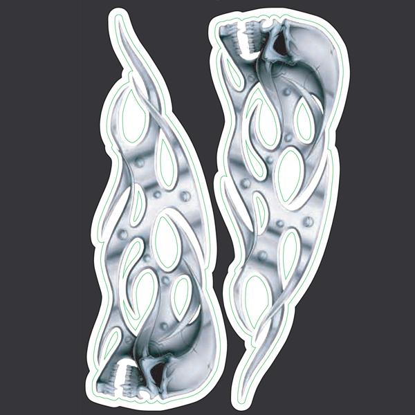 Chrome Skulls - Mini Decal