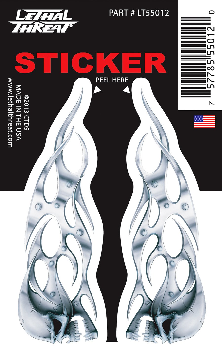 Chrome Skulls - Mini Decal