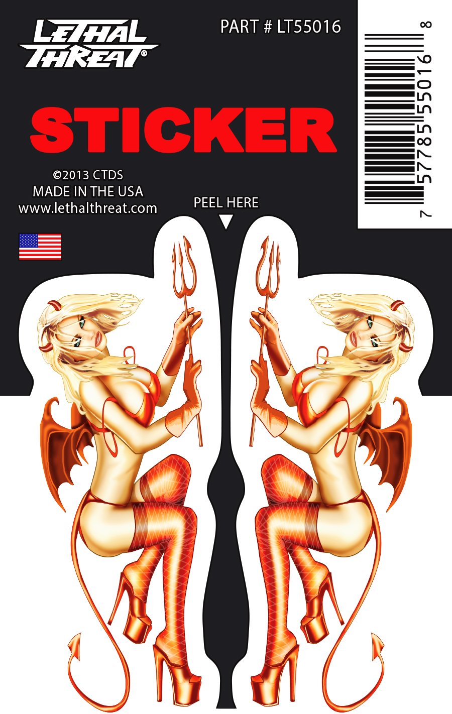 Devil Babe Crawl - Mini Decal