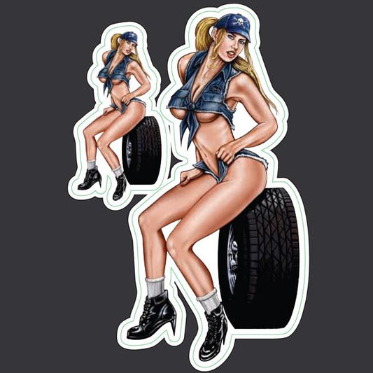 Mechanic Babe - Mini Decal
