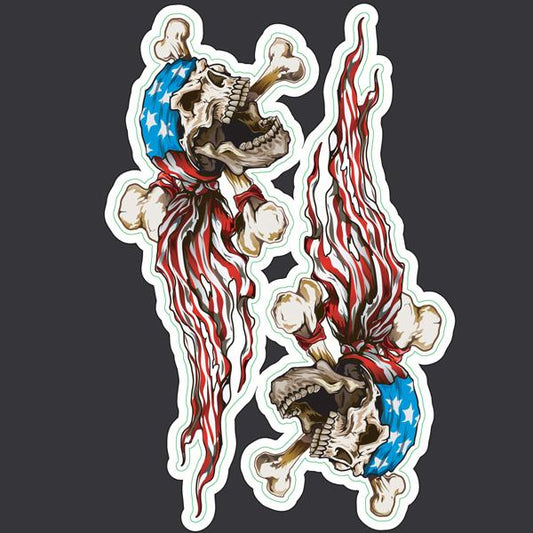 USA Skulls - Mini Decal