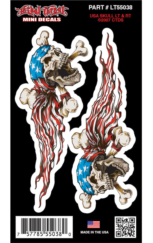 USA Skulls - Mini Decal