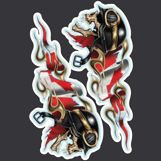 Race Skull Canada - Mini Decal