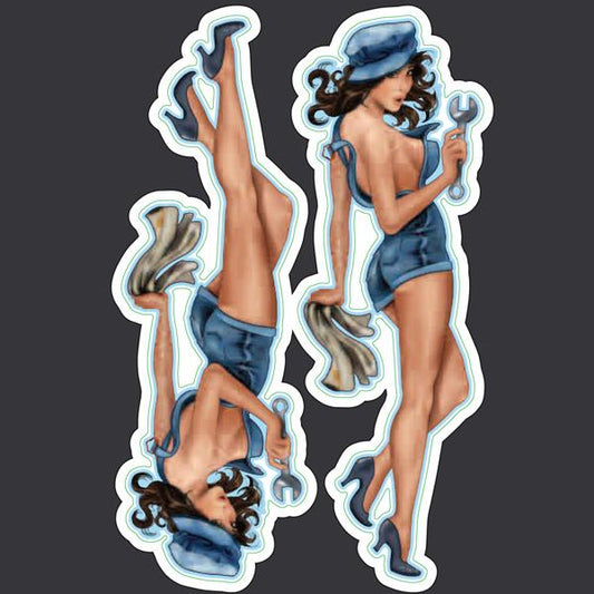 Mechanic PinUp - Mini Decal