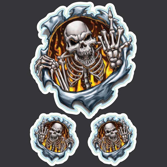 Finger Skull - Mini Decal