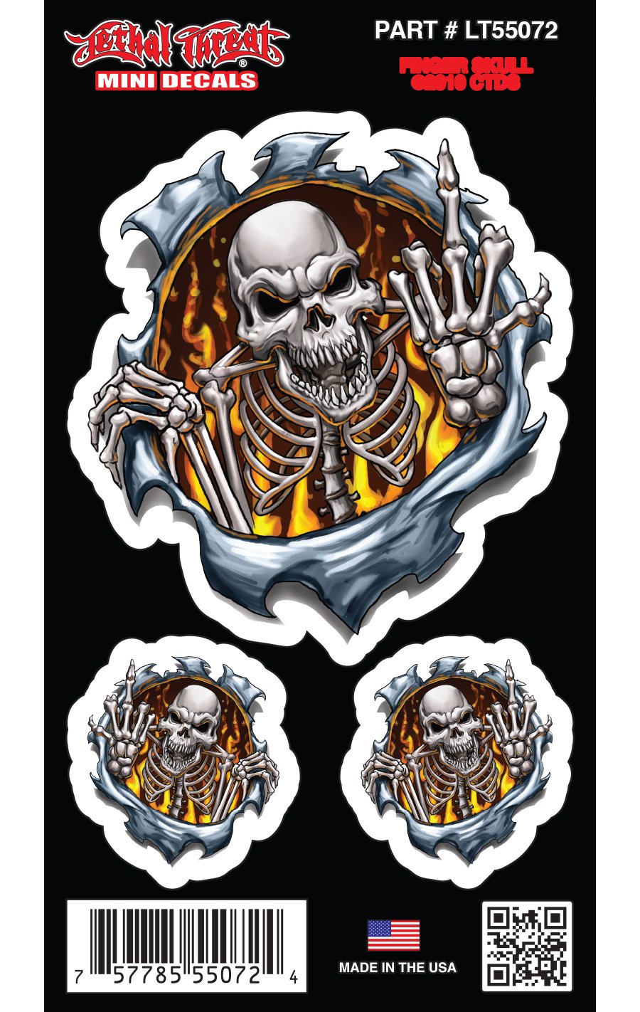 Finger Skull - Mini Decal