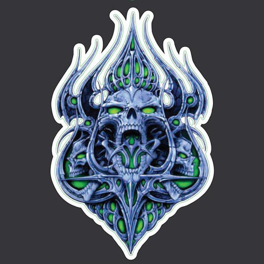 Green Skull - Mini Decal