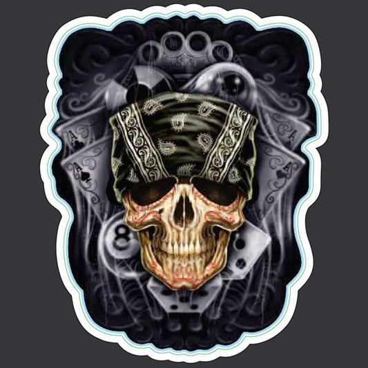 Skull Bandana - Mini Decal