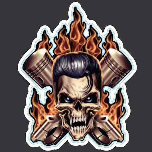 Elvis Skull - Mini Decal