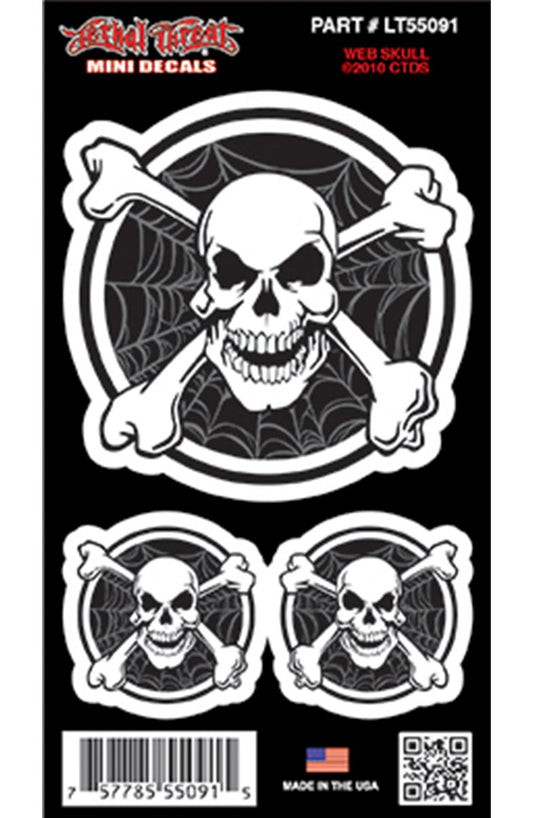 Web Skull Sticker