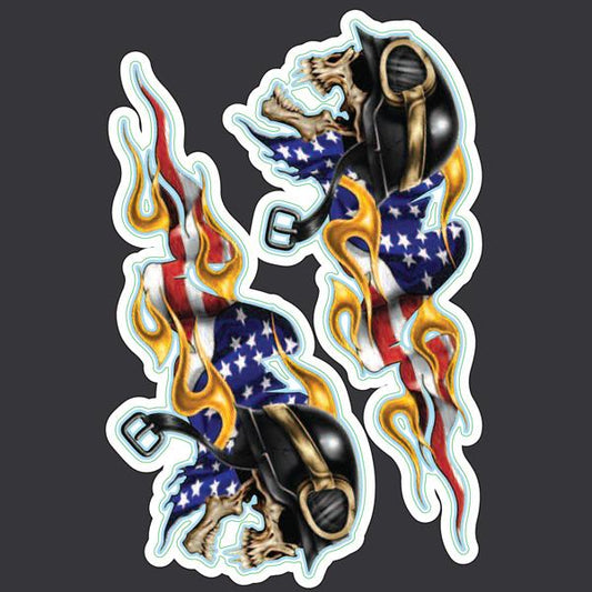 Race Skull USA - Mini Decal