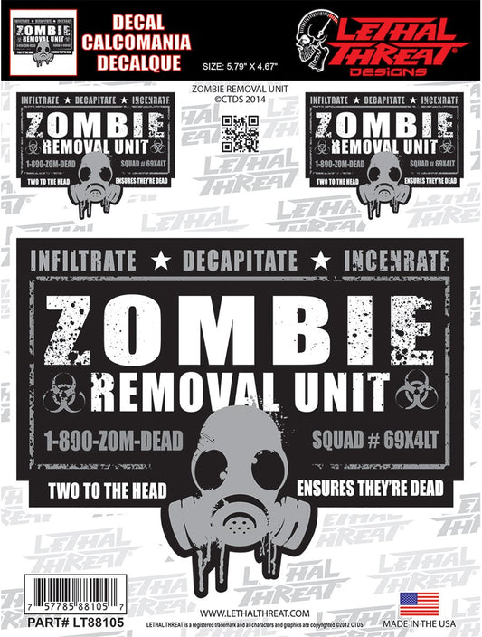 Zombie Removal Unit Decal
