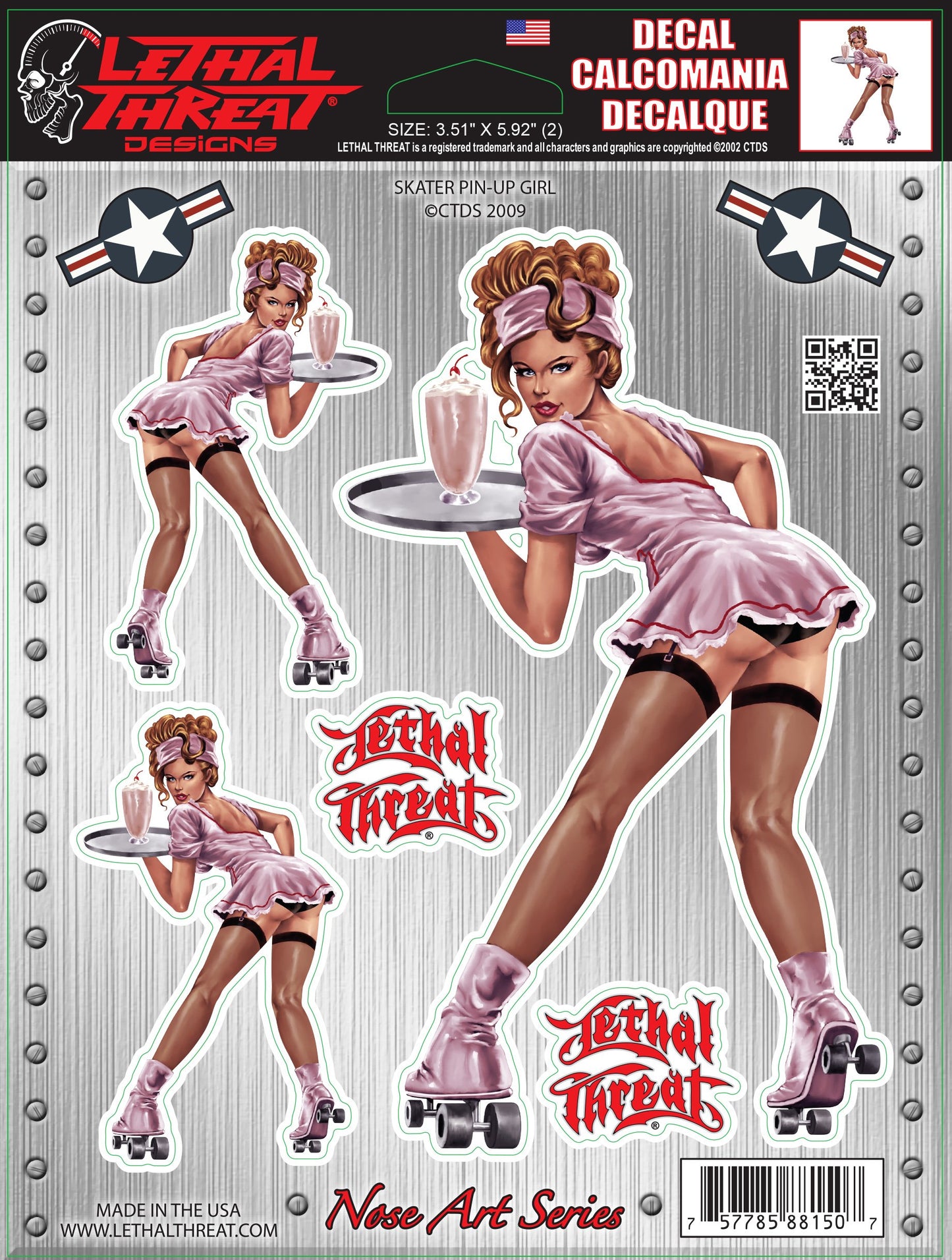 Skater Girl Pin-Up