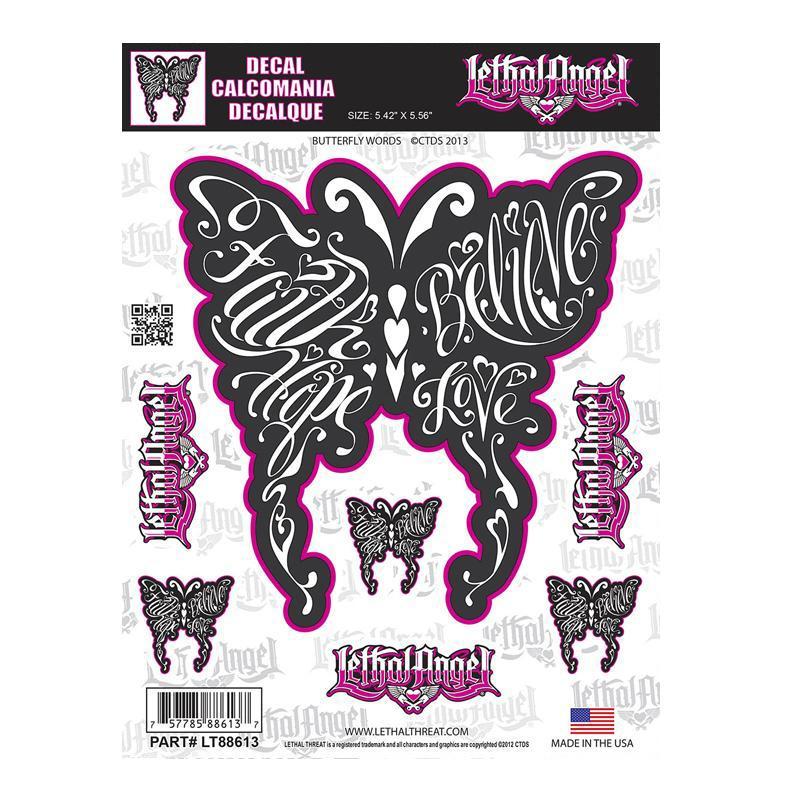 Pink Butterfly Words