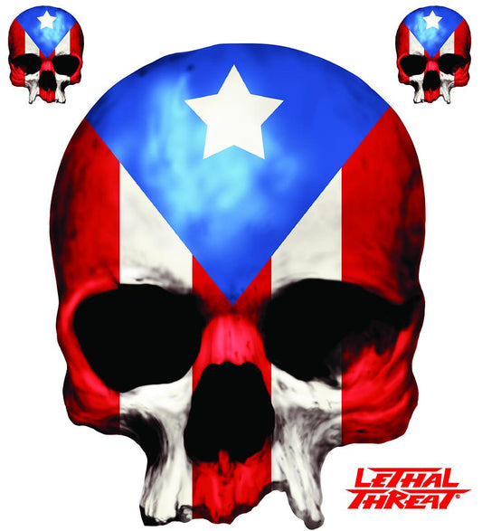 Puerto Rico Skull Decal