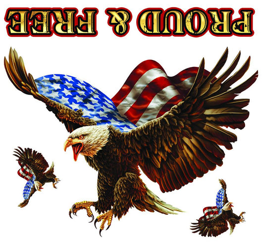 Pround N Free Eagle Decal
