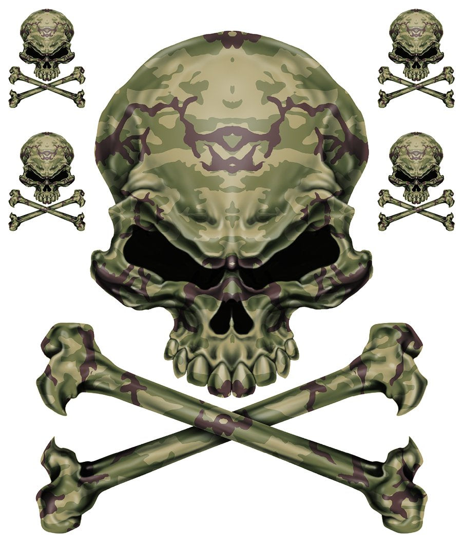 Desert Camo Skull Decal
