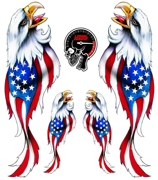 Patriotic Eagles Decal