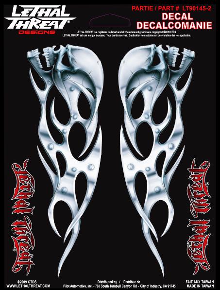 Chrome Skulls Left & Right