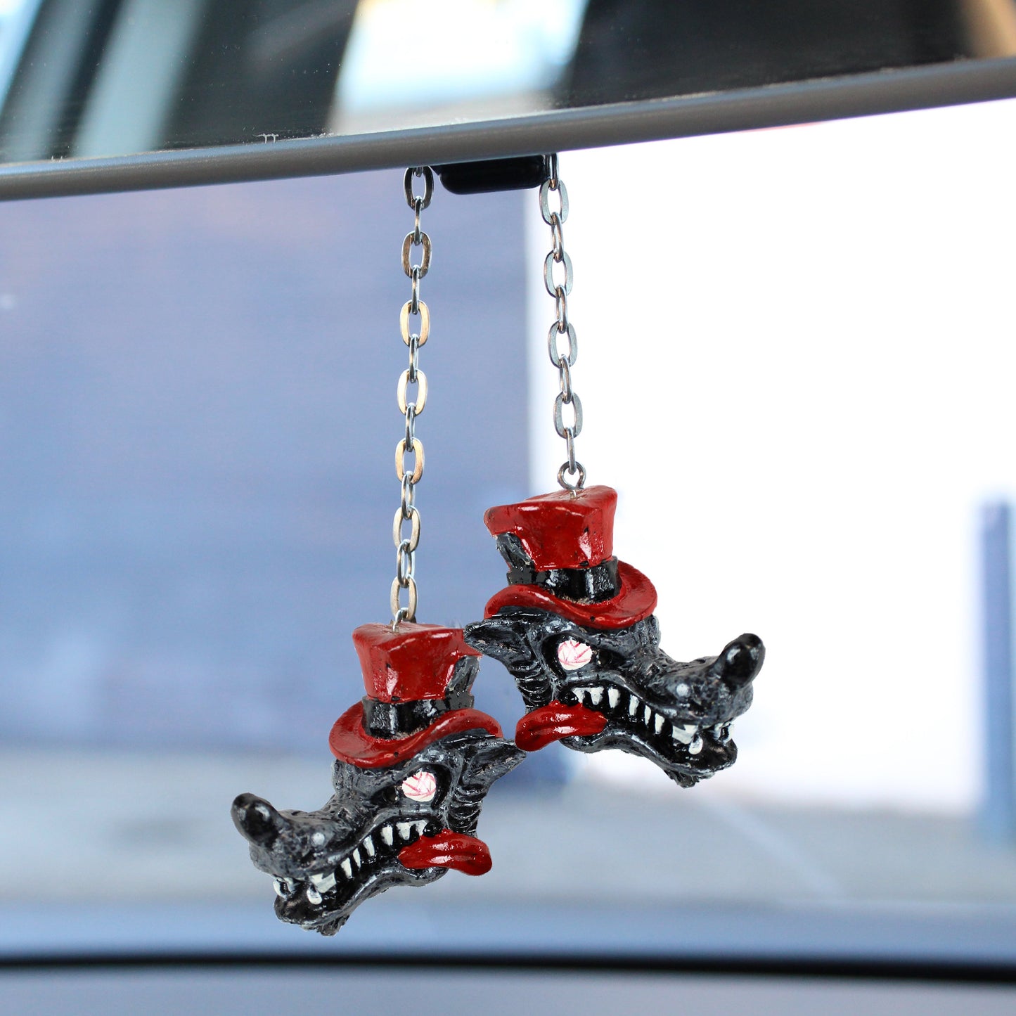 Top Hat Wolf Danglers