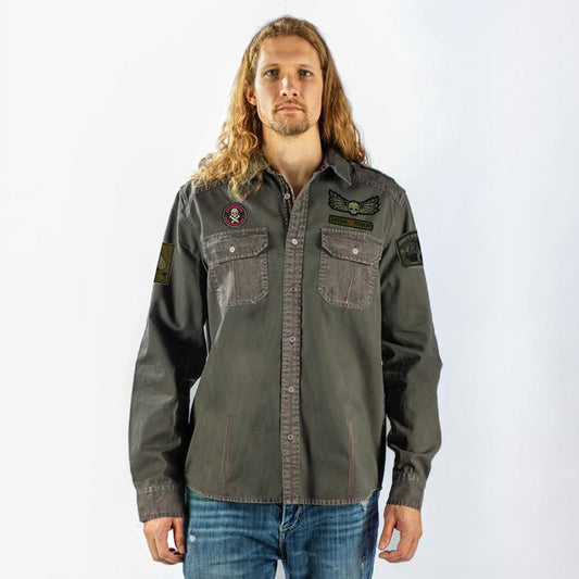 Bombs Away Button Down