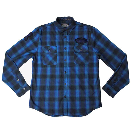 Racing Blue Plaid Shirt