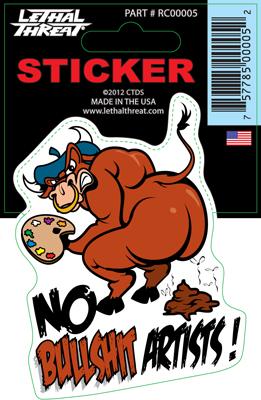 Rude & Crude Decal: No Bullshit Artists