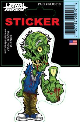 Rude & Crude Decal: Zombie Boy Finger