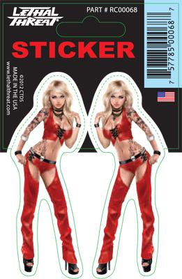 Rude & Crude Decal: Red Leather Blonde