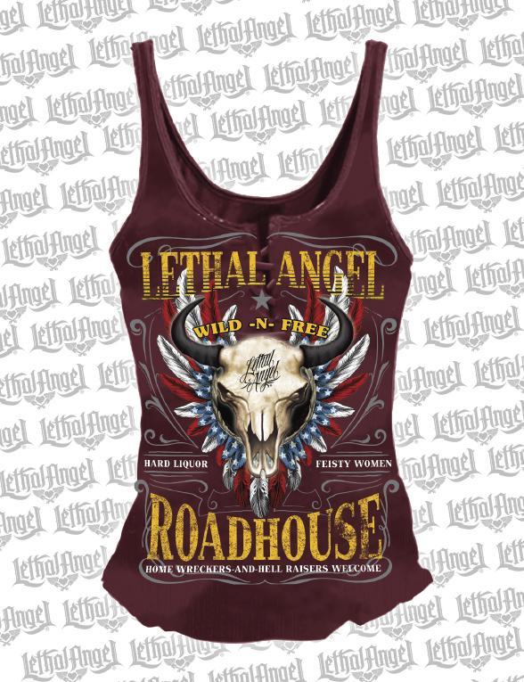 Lethal Angel Roadhouse Lace Up Tank Top