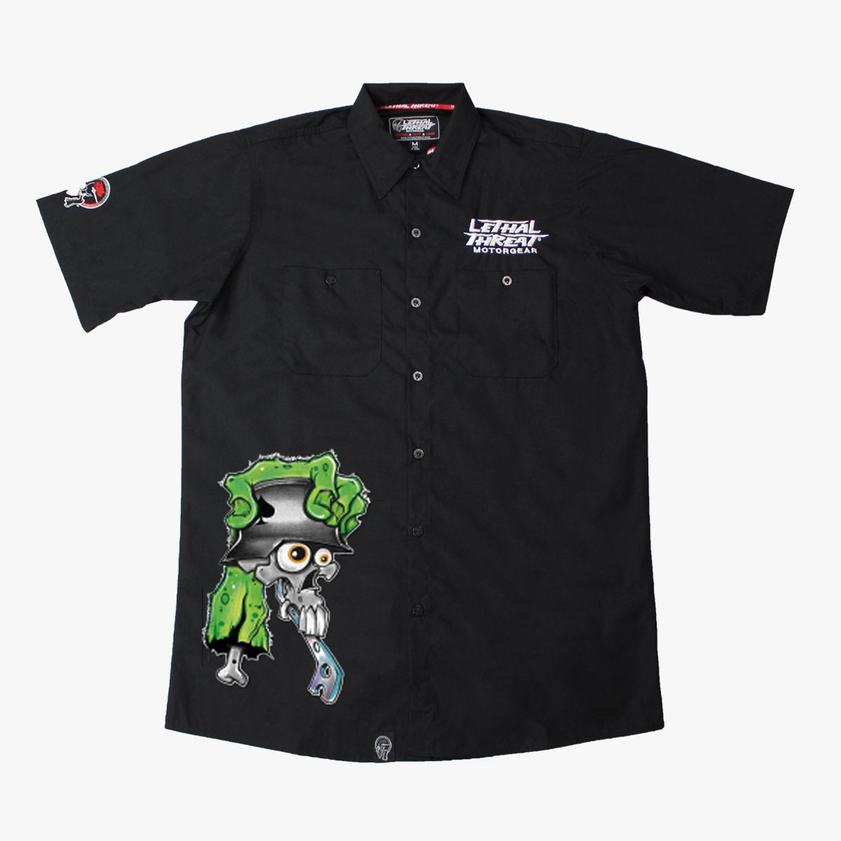 Skull Shifter Embroidered Work Shirt