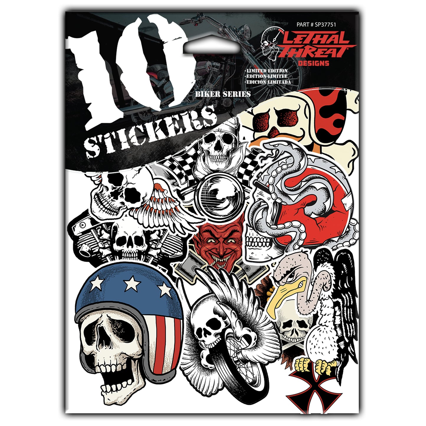 10 Stickers Biker Series
