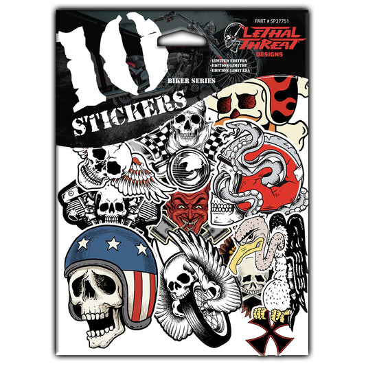 10 Stickers Biker Series