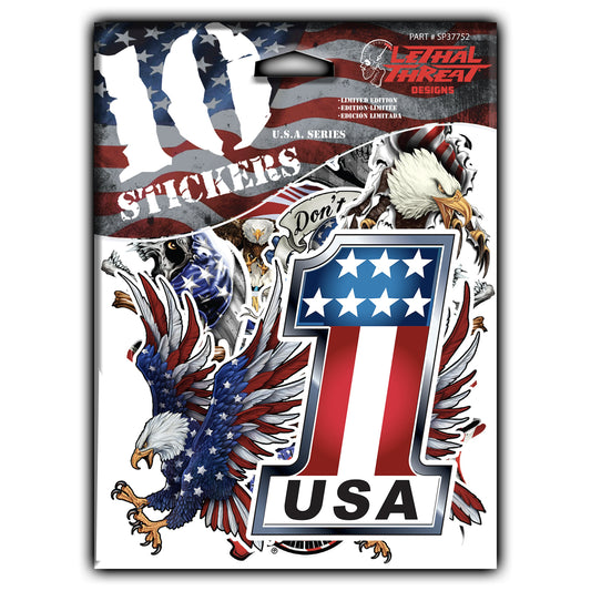 10 Pack USA Sticker Series