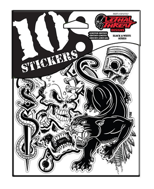 10 Stickers Black N White Series
